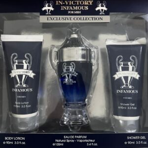 FC In-Victory Infamous men Giftset 3 pcs for Men Eau de Parfum - Body Lotion - Shower Gel